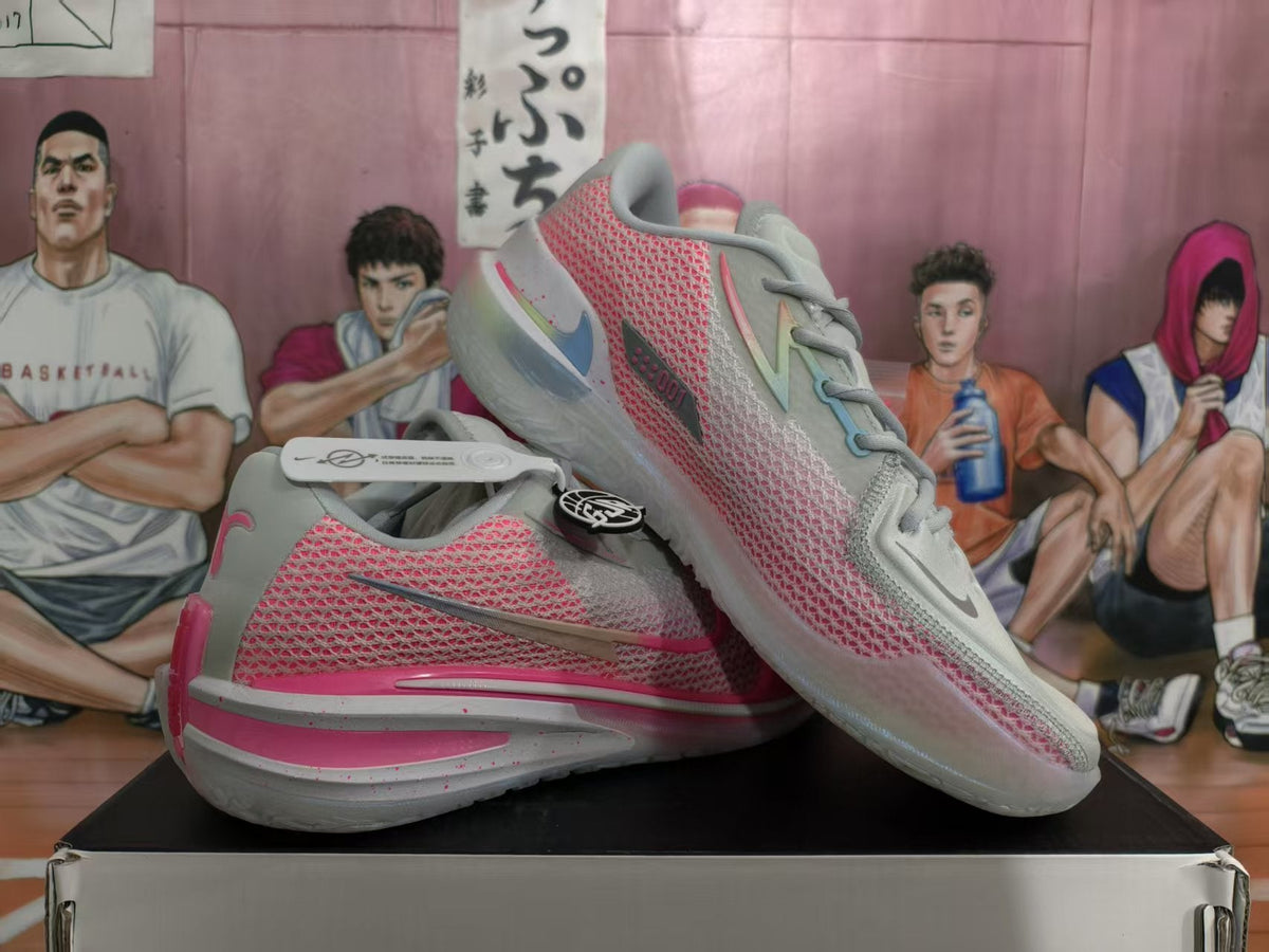 Nike GT Basketball Shoes Grey and Pink