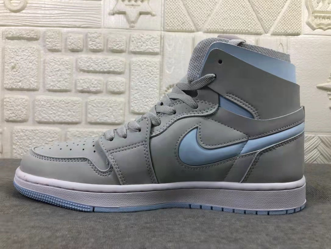 Air Jordan 1 WMNS High Zoom Grey Blue High-Top Sneakers