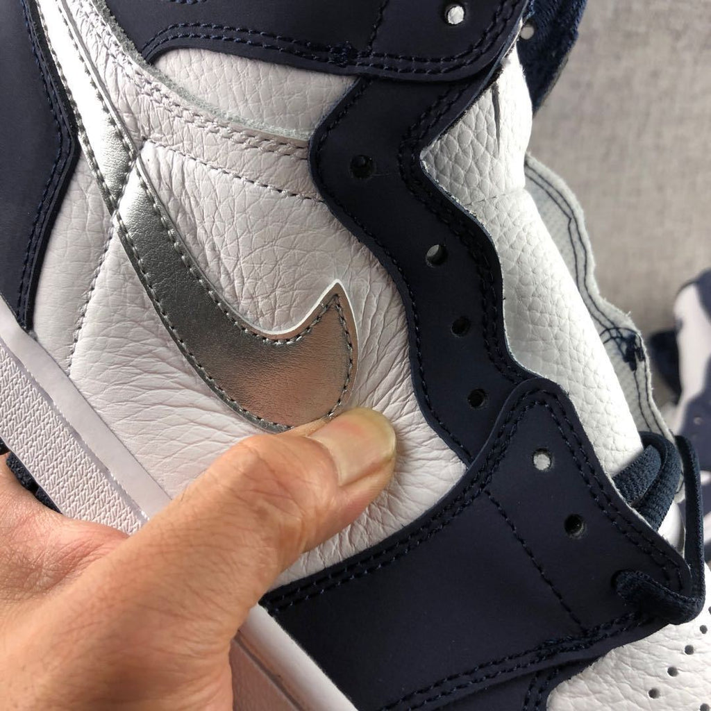 Air Jordan 1 Co.JP High Sneakers White Navy Silver DC1788-100