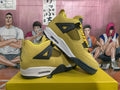 Jordan 4 Yellow Black Basketball Sneakers