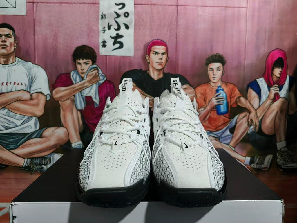 Nike White and Black Basketball Sneakers
