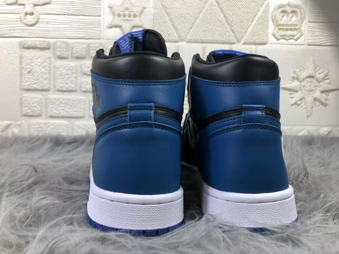 Jordan AJ1 Black Blue 2.0 High-Top Sneakers 555088-404