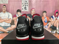 Jordan 4 Black Cement Sneakers Black Grey Red