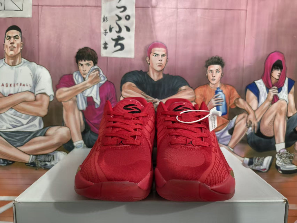 Jordan Red and Gold Basketball Sneakers
