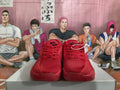 Jordan Red and Gold Basketball Sneakers