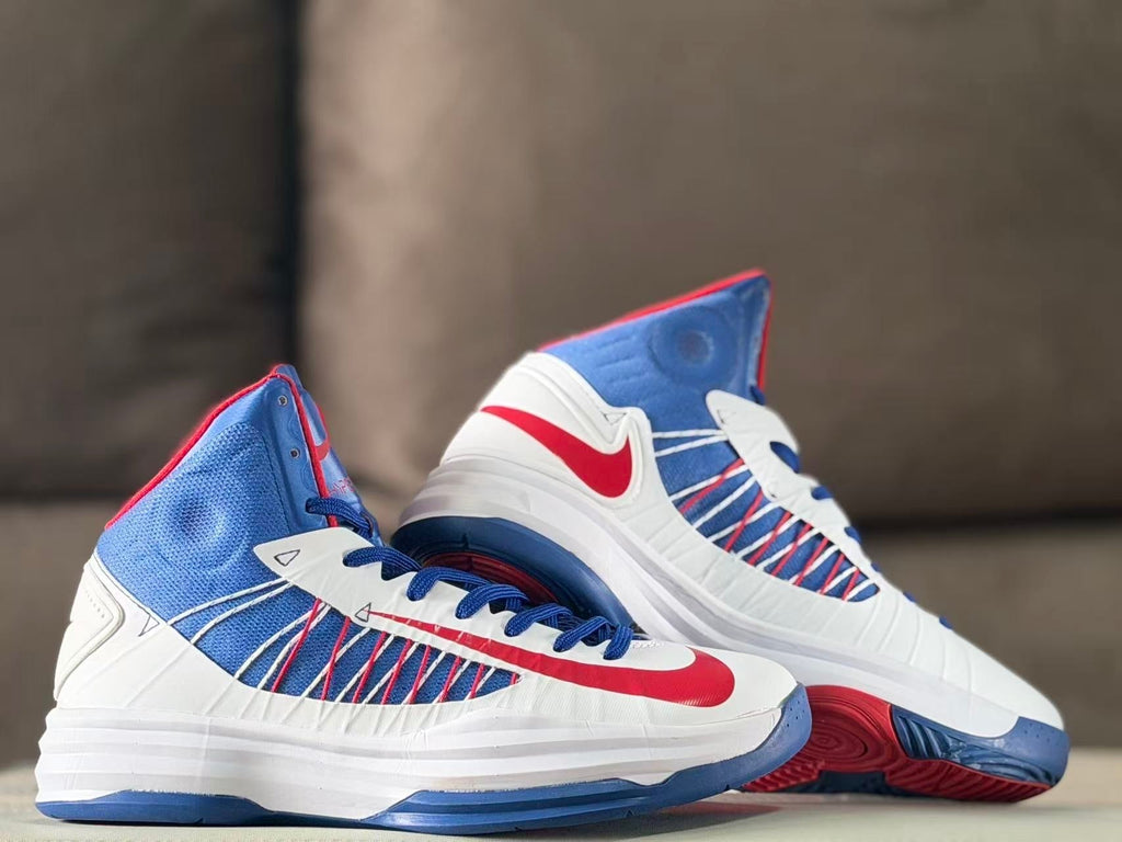 Nike HD2012 Basketball Sneakers White Blue Red