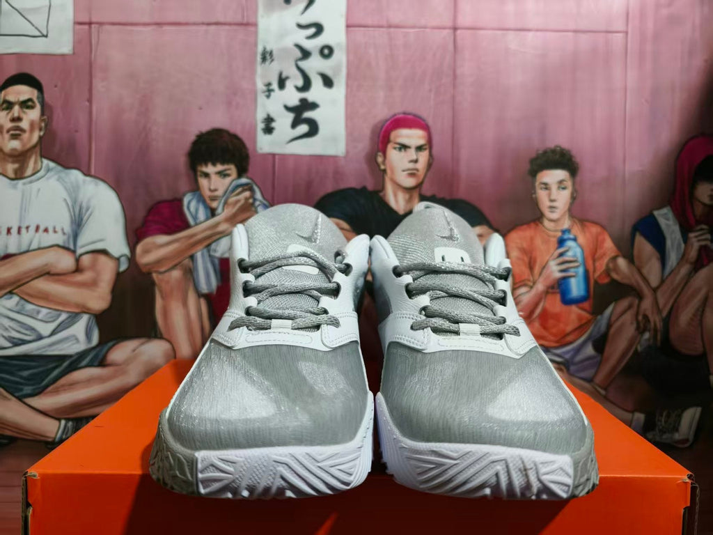 Nike Basketball Shoes in White and Silver