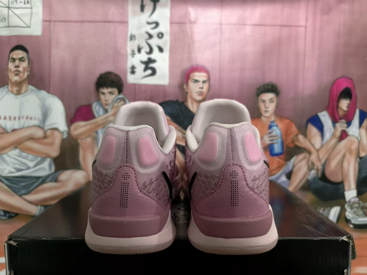 Nike Pink and Black Basketball Sneakers