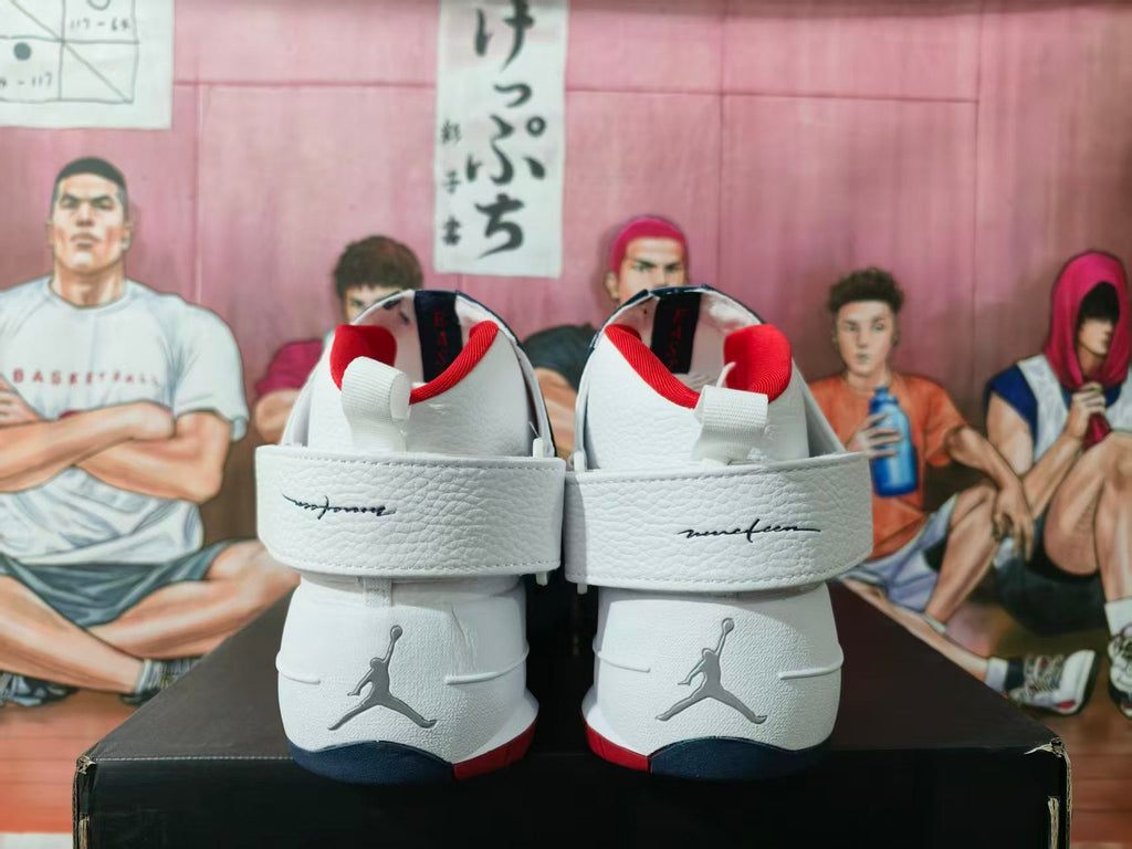 Jordan White Blue Basketball Sneakers