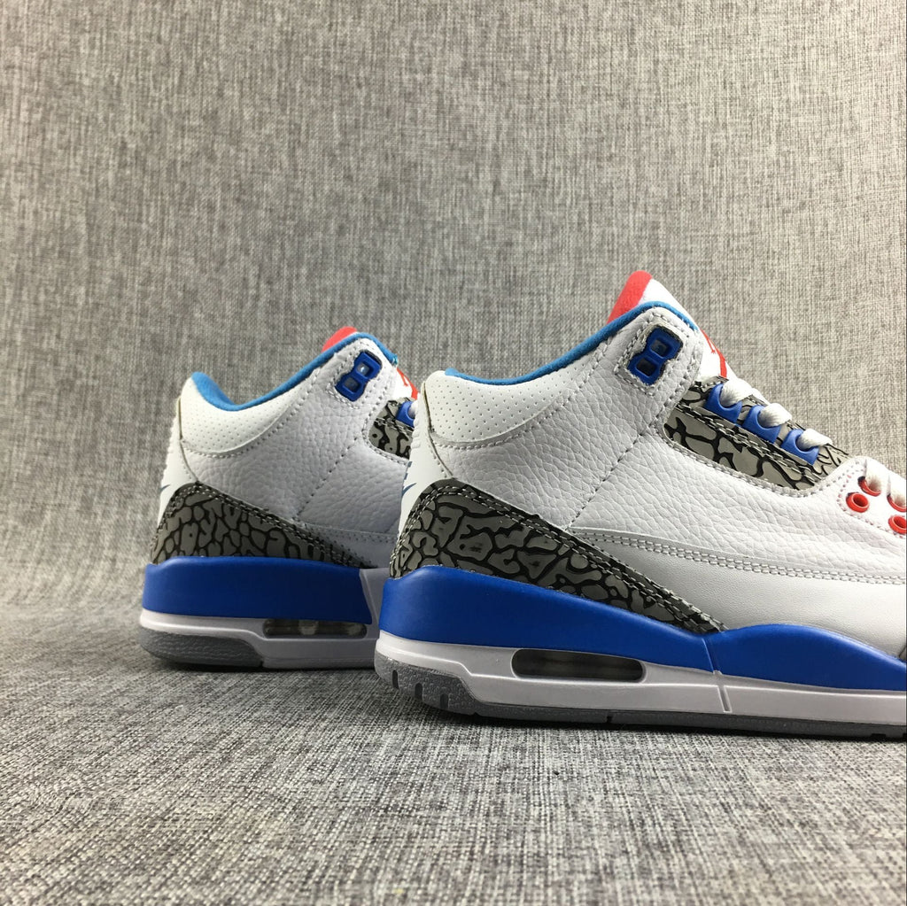 Air Jordan 3 Retro White and Blue Sneakers