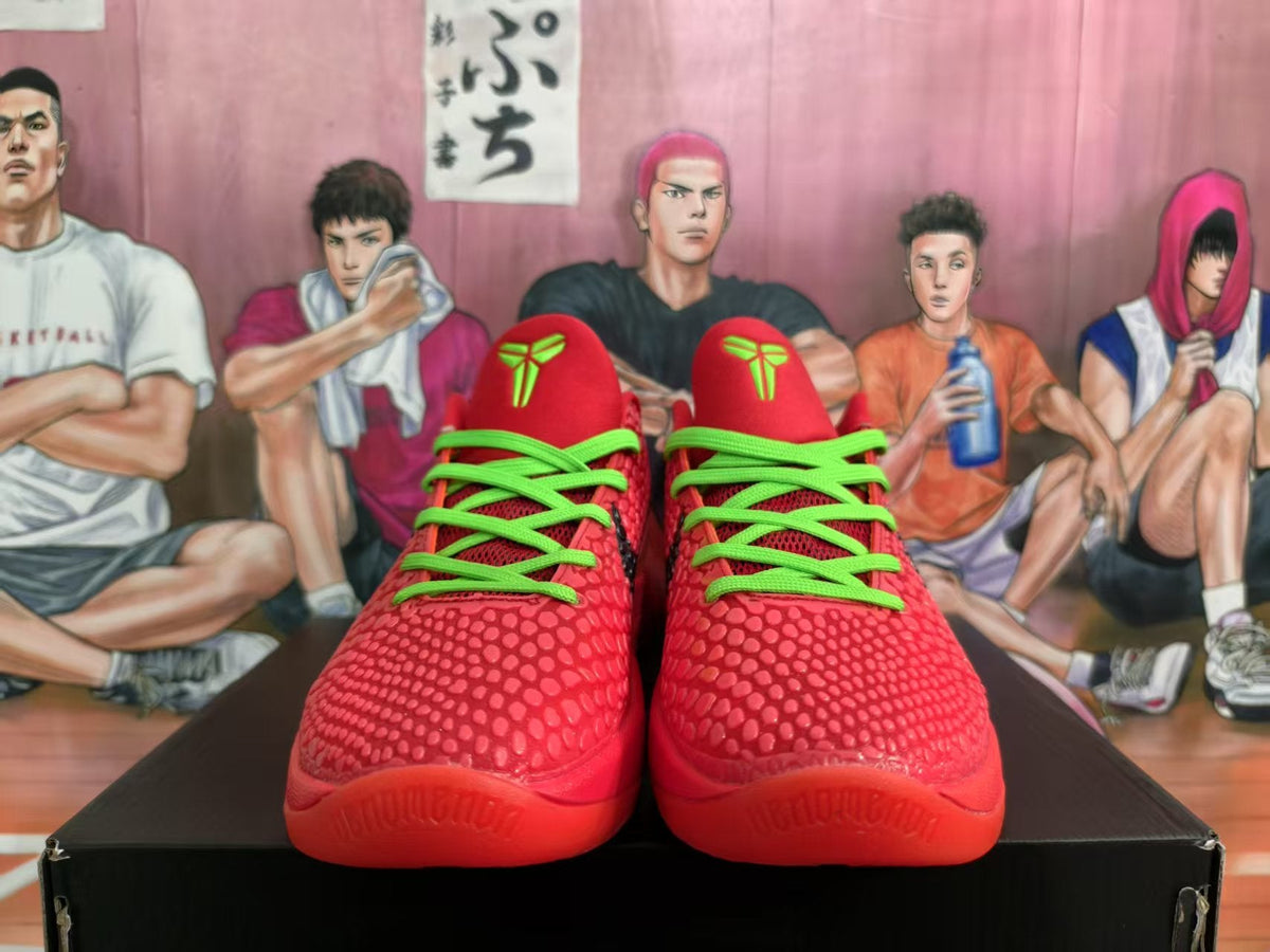 Nike Zoom Basketball Sneakers Red Green