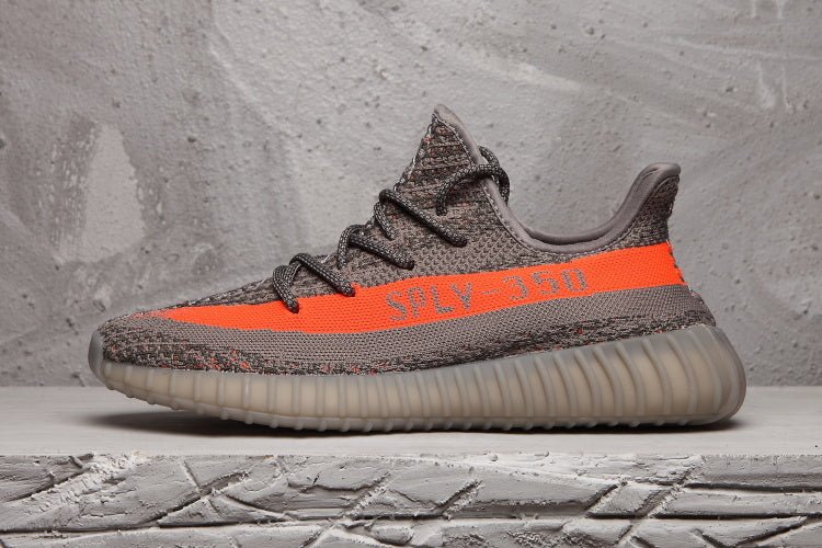 Yeezy 350 V2 Sneakers Grey Orange
