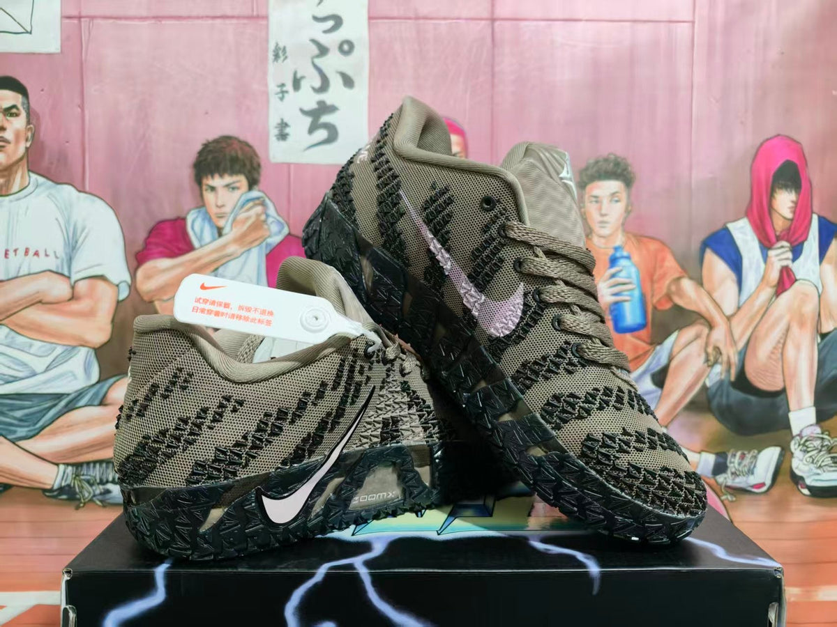 Nike LeBron 12 Basketball Shoes in Brown and Black