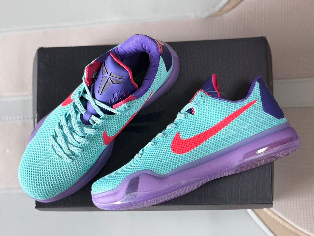 Nike Kobe 10 EYBL Basketball Sneakers Aqua Purple