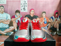 Nike Red and Silver Basketball Sneakers
