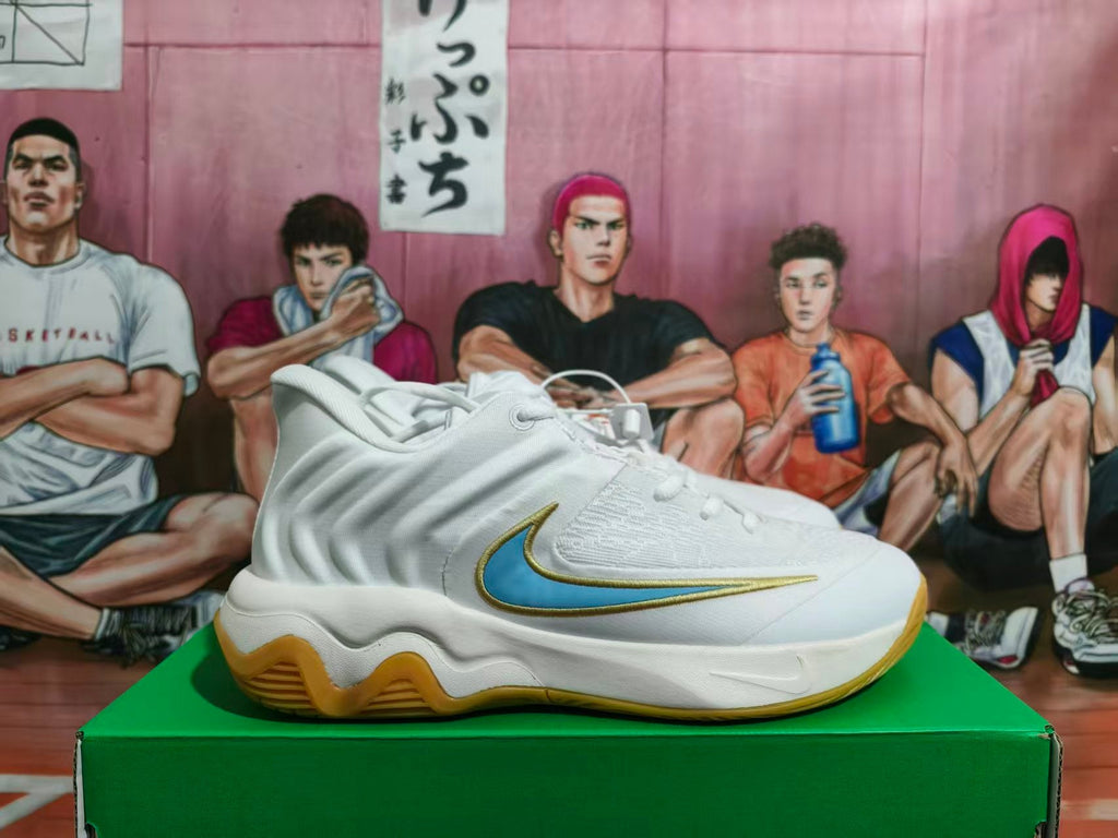 Nike Basketball Shoes White Blue Gum Sole