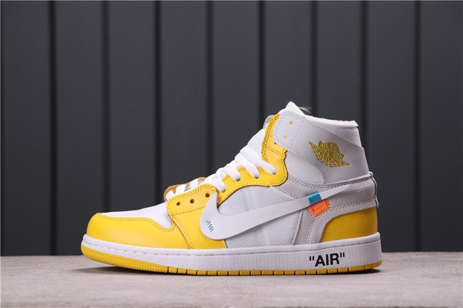 Jordan 1 High Off-White Sneakers White Yellow Grey