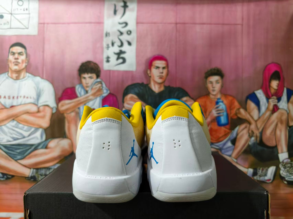 Jordan Basketball Shoes in Blue and Yellow