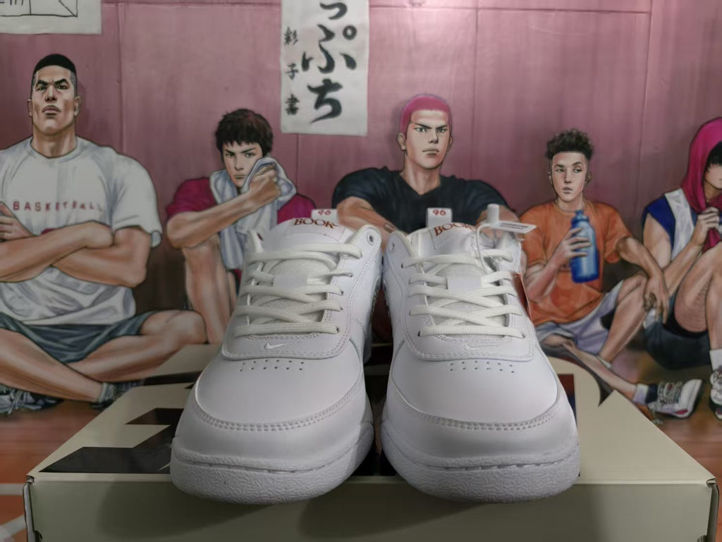Nike White Sneakers with Patterned Swoosh