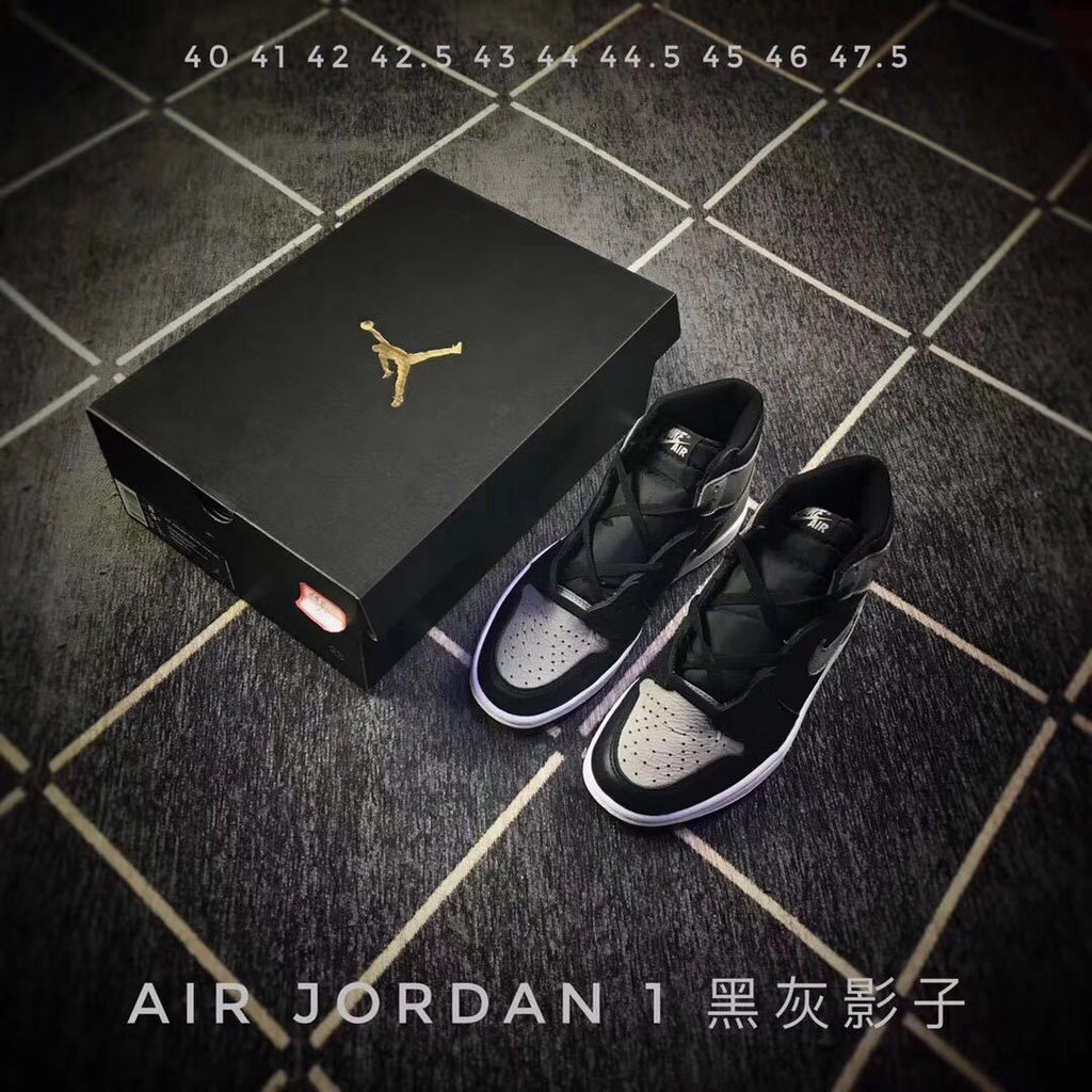 Air Jordan 1 Shadow High-Top Sneakers Black Grey