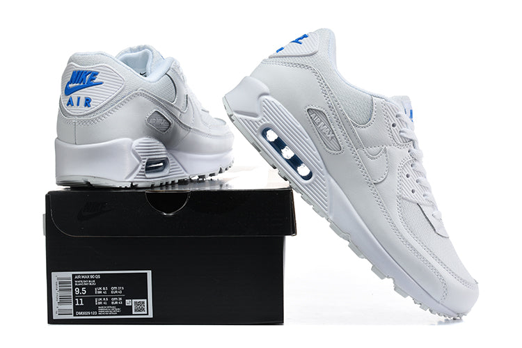Nike Air Max 90 White and Blue Sneakers