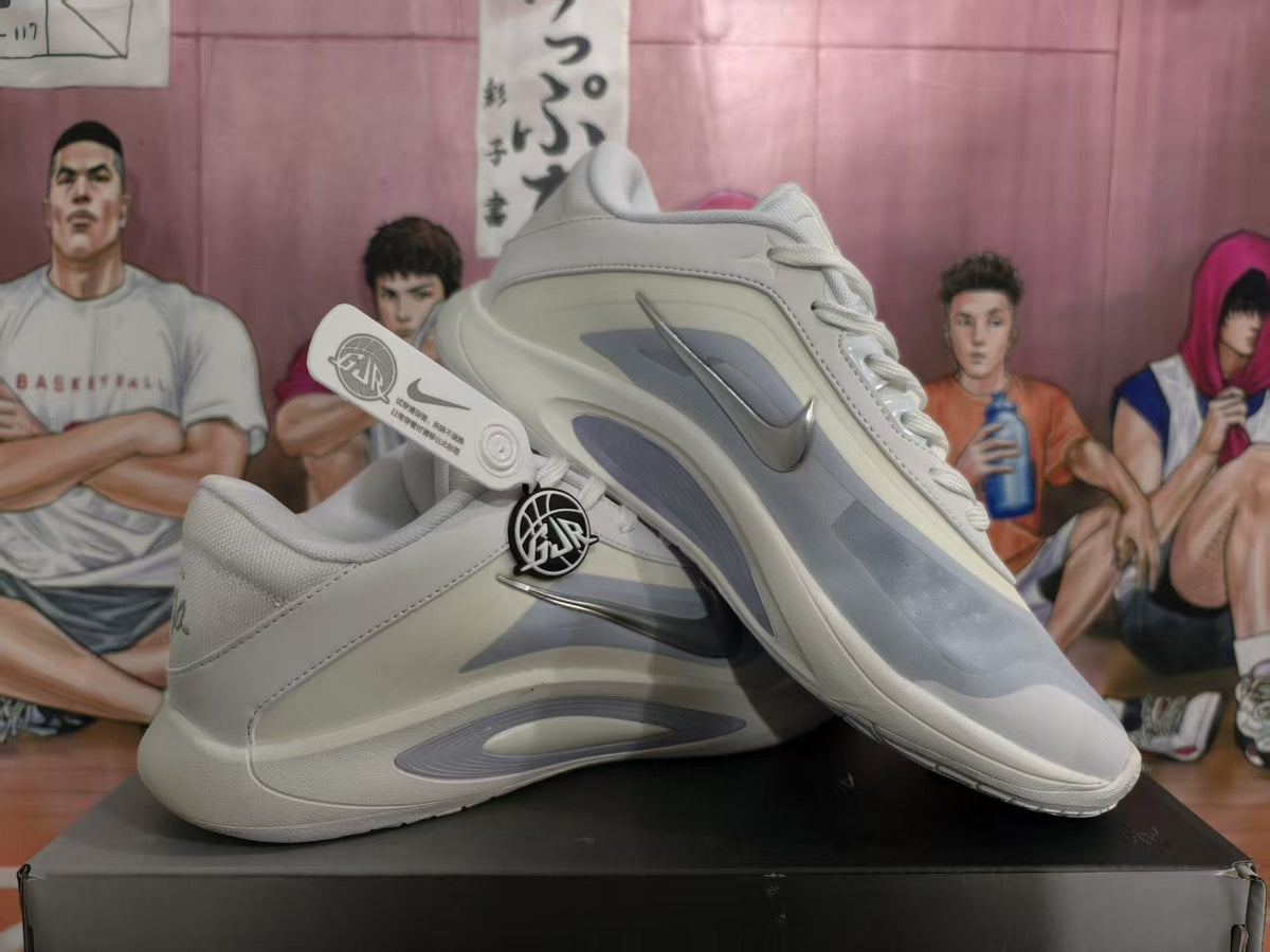 Nike Air Basketball Sneakers White and Grey