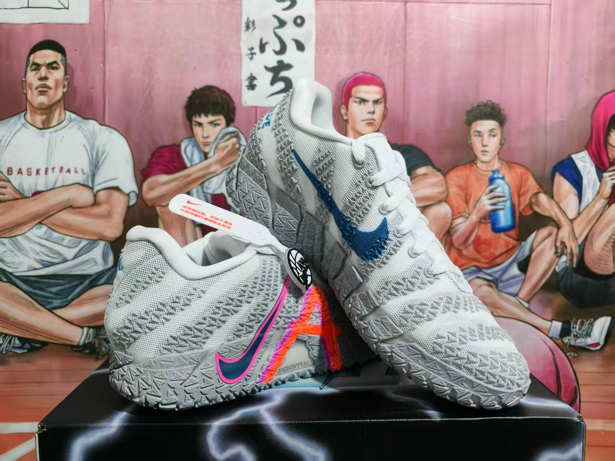 Nike ZoomX Gray Basketball Shoes with Multicolor Accents