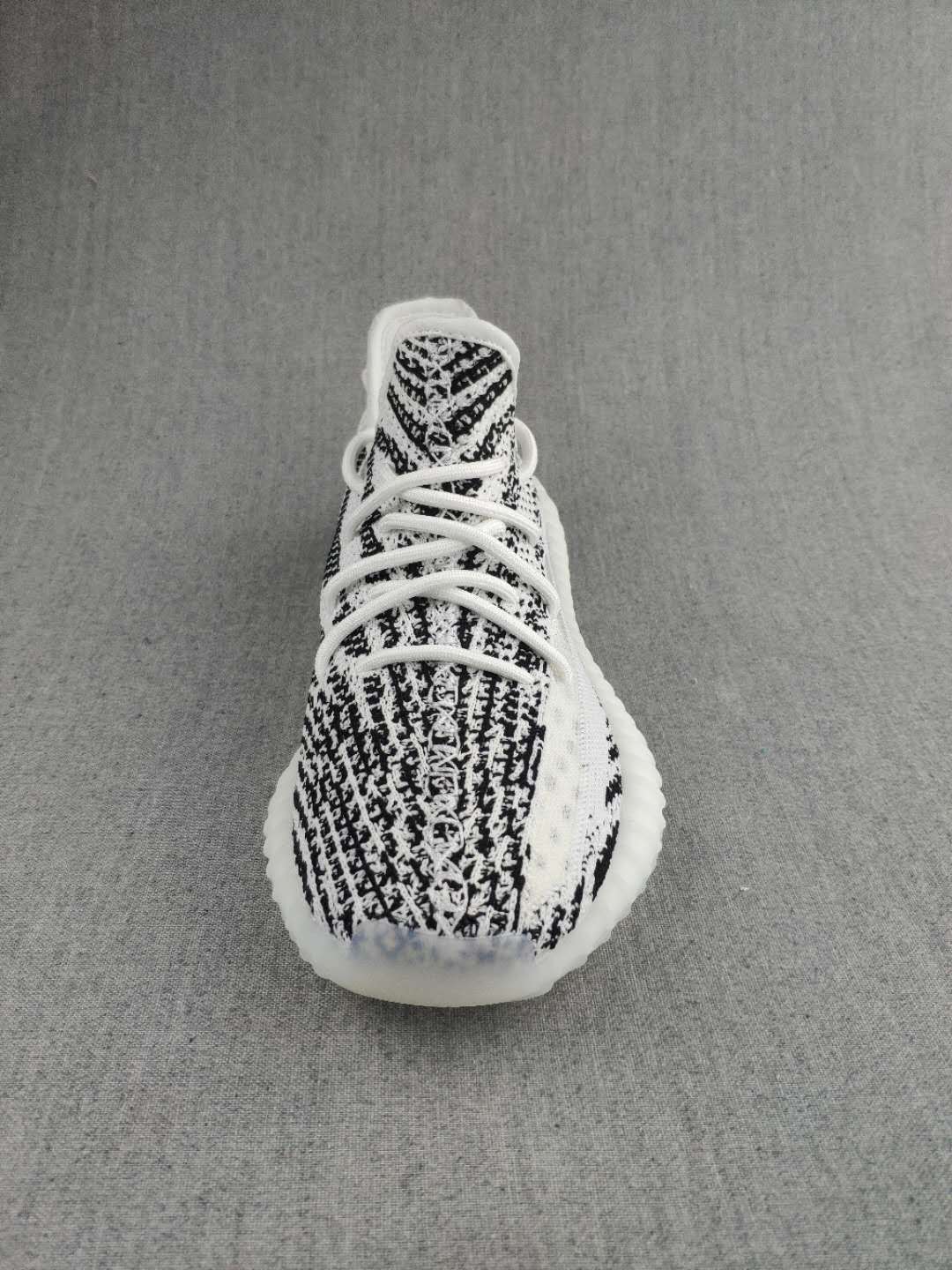 Yeezy 350 V2 Knit Sneakers Black and White
