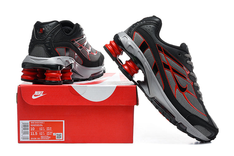 Nike Shox Ride 2 Black and Red Sneakers