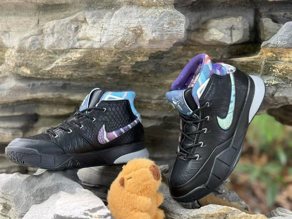 Nike Kobe 1 Kids Basketball Shoes Black Multicolor