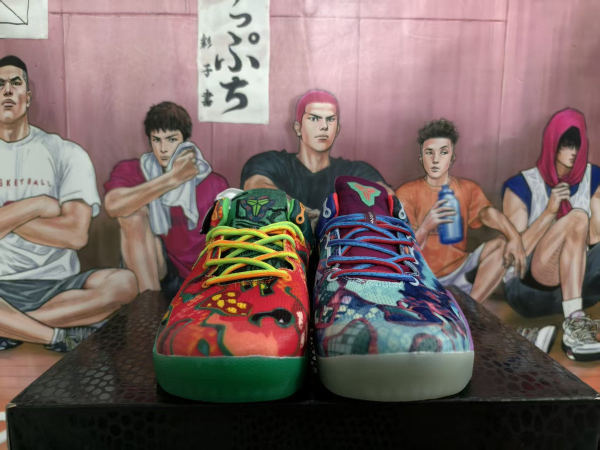 Nike Mismatched Basketball Sneakers Multicolor