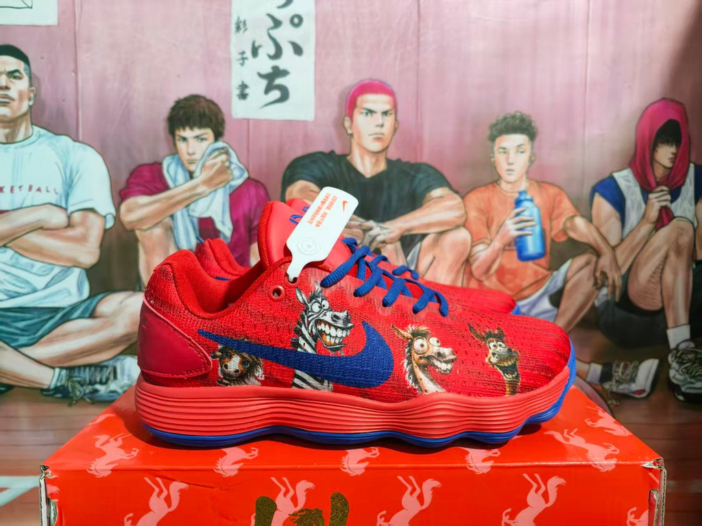Nike Red and Blue Graphic Sneakers