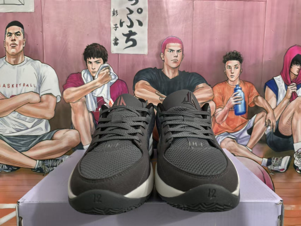 Nike Gray Basketball Sneakers with Blue Swoosh