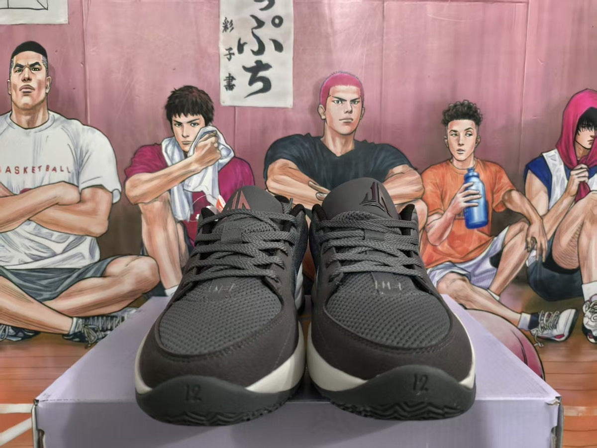 Nike Gray Basketball Sneakers with Blue Swoosh