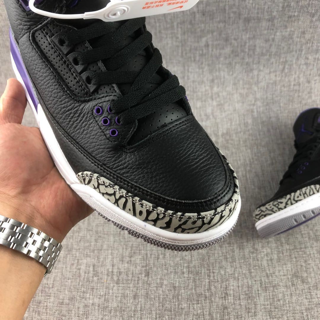 Jordan 3 Court Purple Black Sneakers CT8532-050