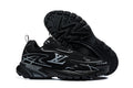 Louis Vuitton Black and Silver Graphic Low-Top Sneakers
