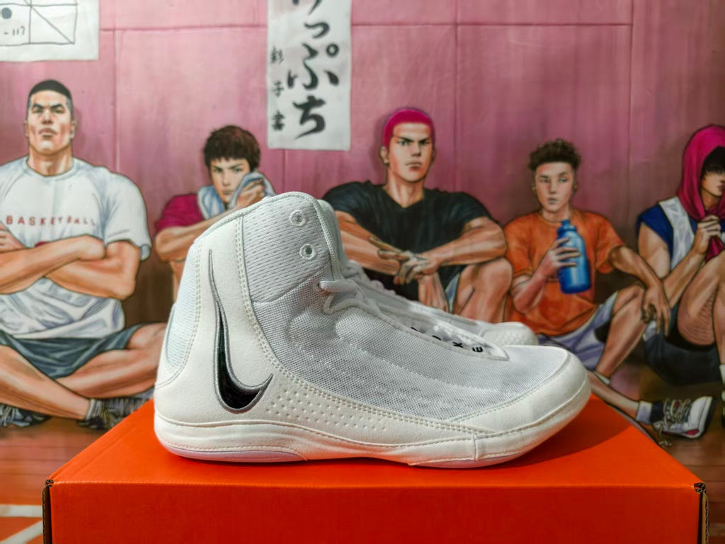 Nike Wrestling Shoes White and Gray