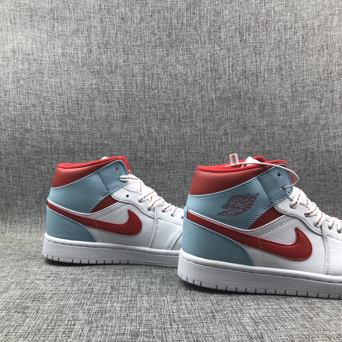 Jordan Air Jordan 1 Mid Ice Blue White Red 555112-104