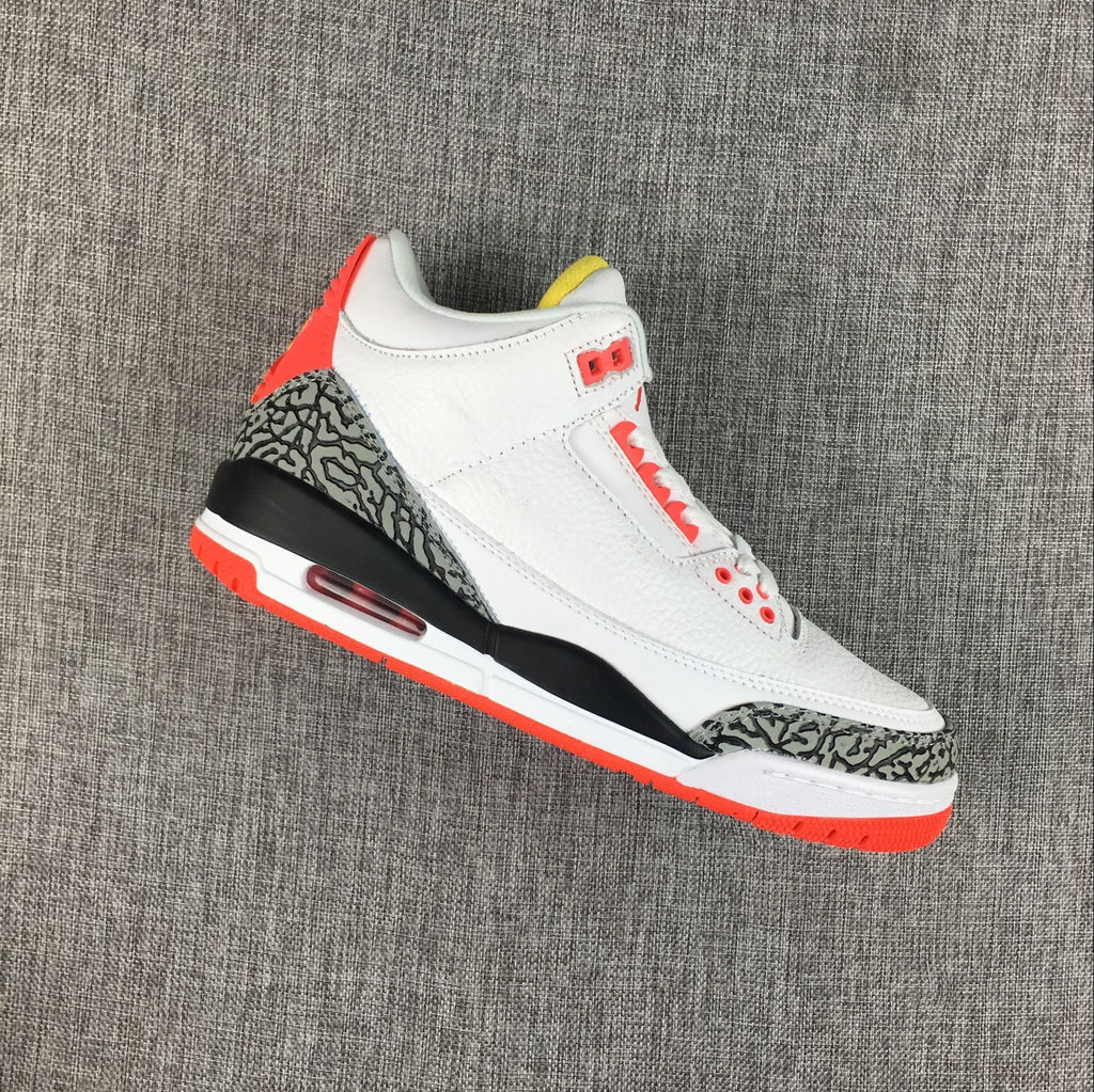 Jordan 3 White Red Yellow Black Sneakers