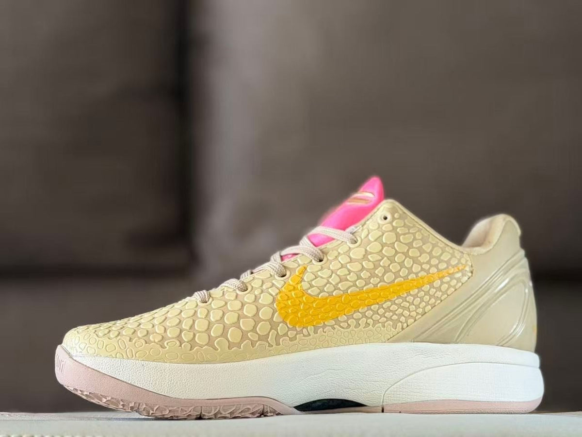 Nike Kobe 6 Clark PE Basketball Shoes Gold and Pink