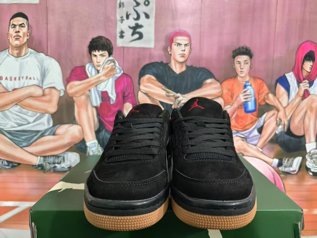 Jordan Black Green Low-Top Sneakers