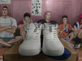 ASICS White and Blue Basketball Sneakers