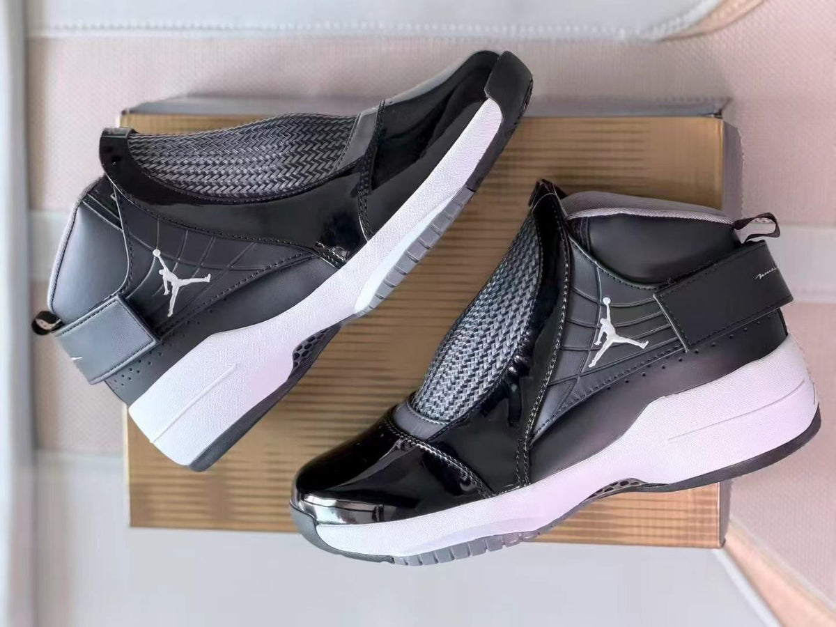 Jordan 19 Black and White High-Top Sneakers