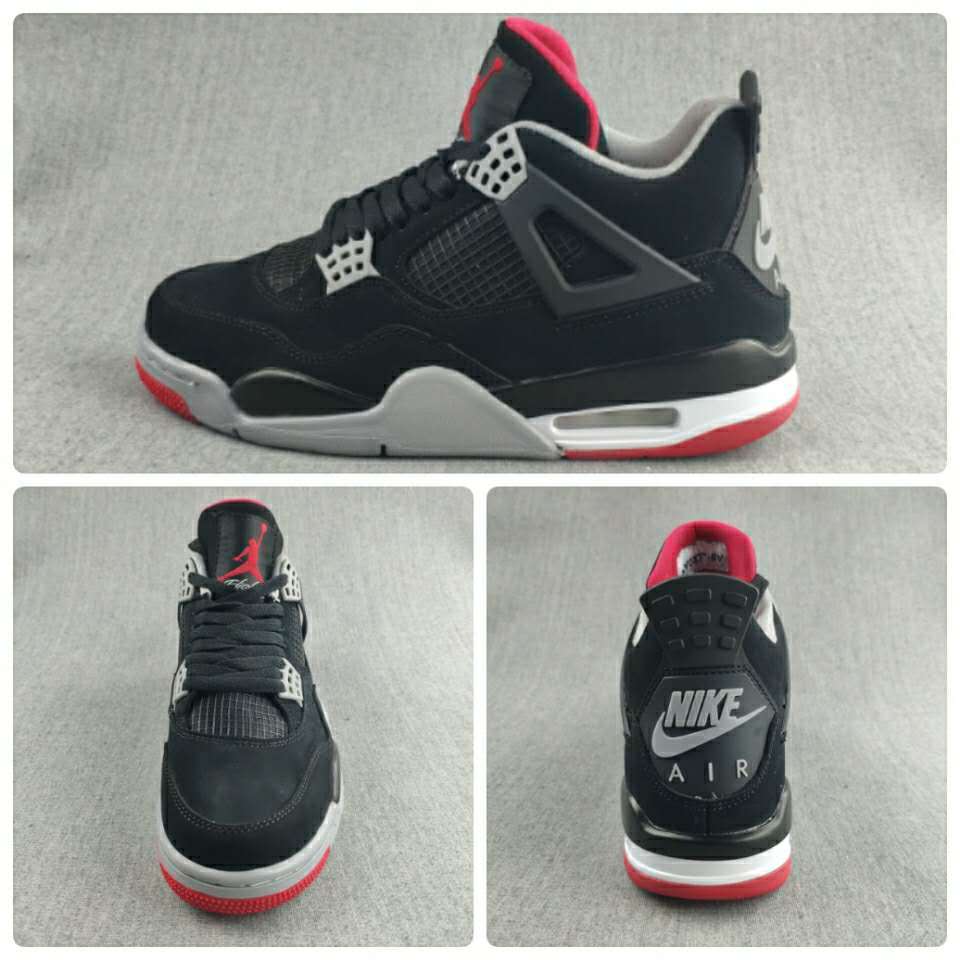 Jordan Air Jordan 4 Men’s Sneakers Black White Red