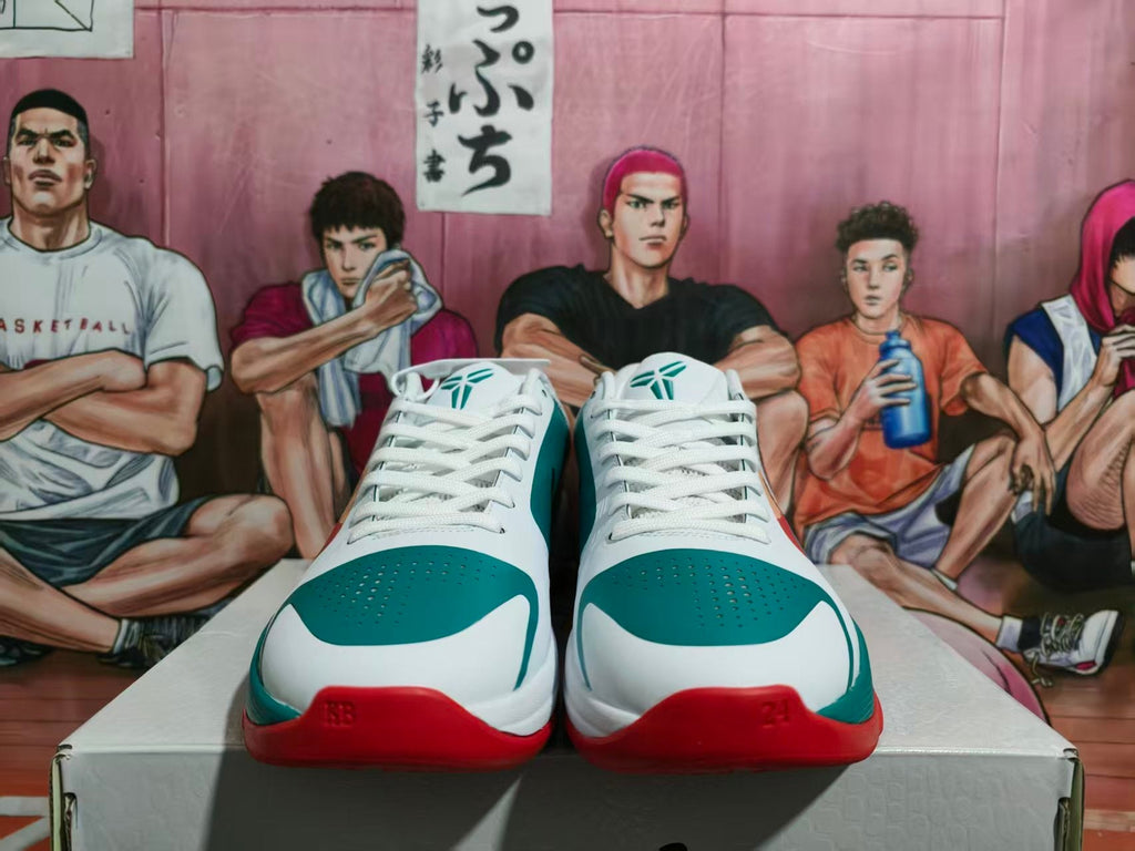 Nike Basketball Sneakers White Teal Red Horse-Year Design