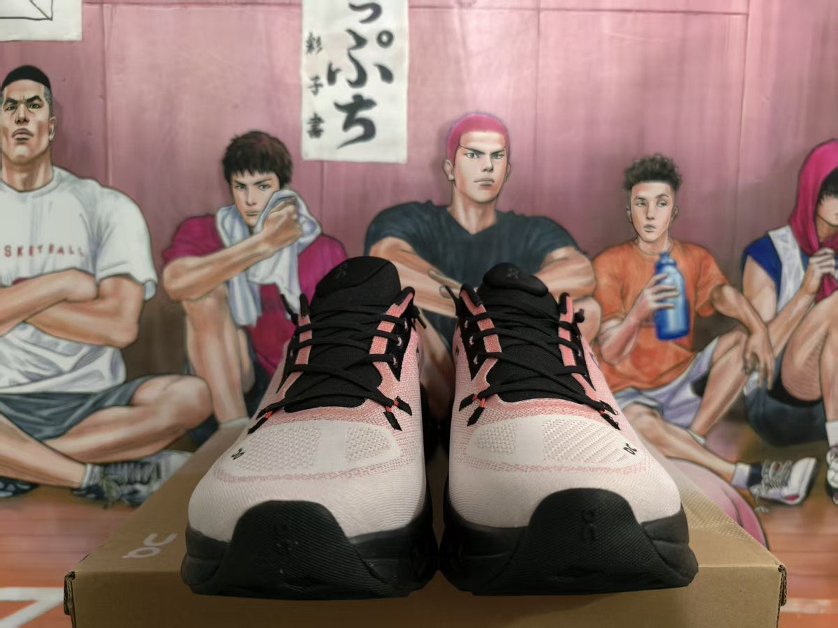On Cloudmonster Sneakers in Pink and Black