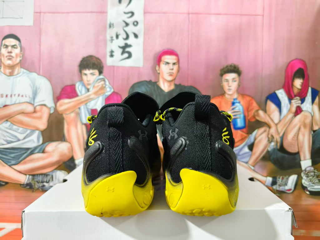 Under Armour Curry Basketball Shoes Black Yellow