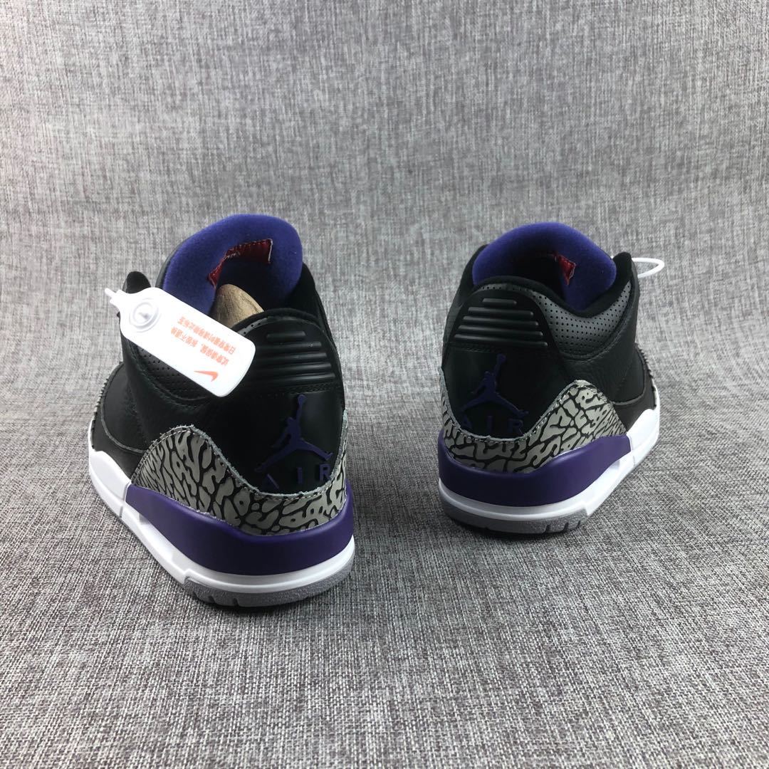 Jordan 3 Court Purple Black Sneakers CT8532-050