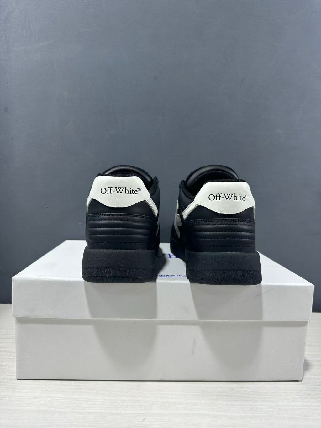 Off-White Out Of Office Sneakers Black White OMAI89C99LEA0191001