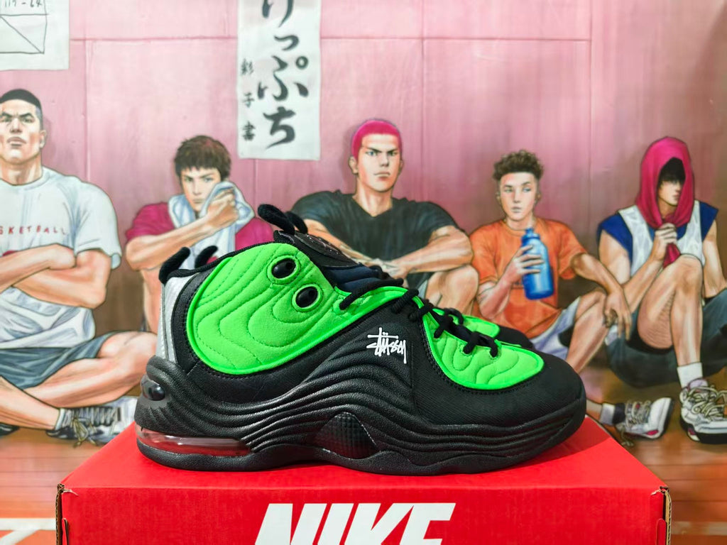 Nike Air Penny II Sneakers Black Volt Green
